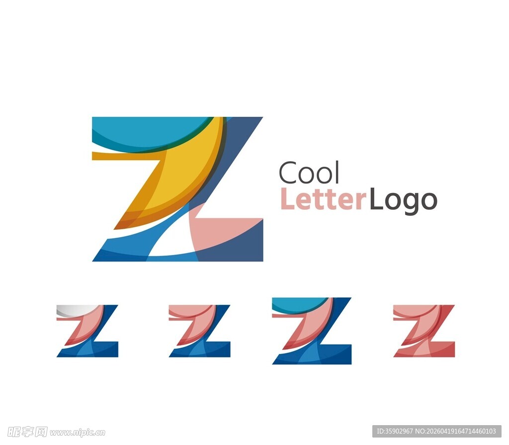多彩字母Z标志设计