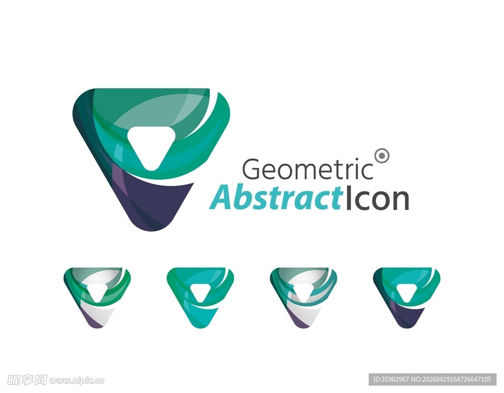 几何抽象标志设计示例