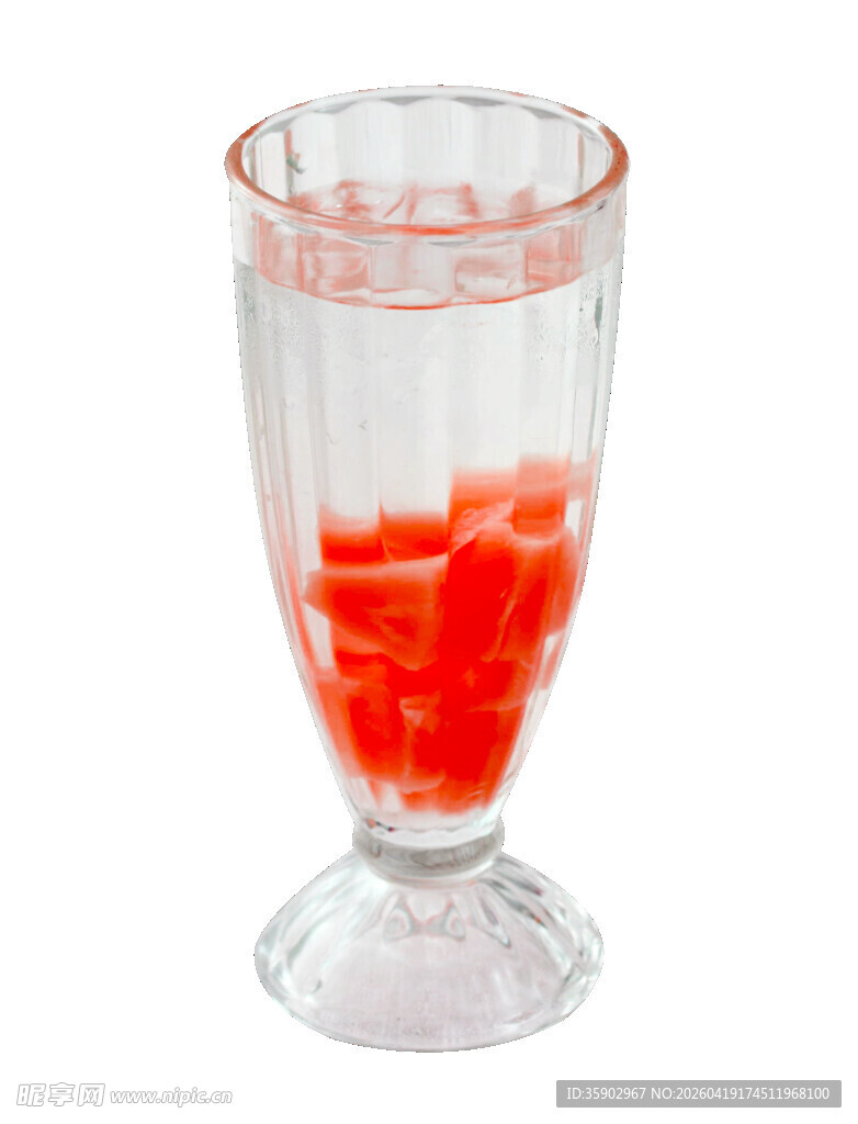 西瓜冰玻璃高脚杯