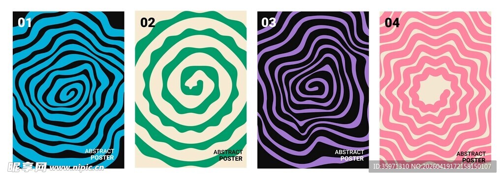 抽象螺旋海报