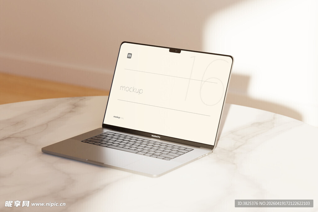 桌子上的笔记本电脑展示样机
