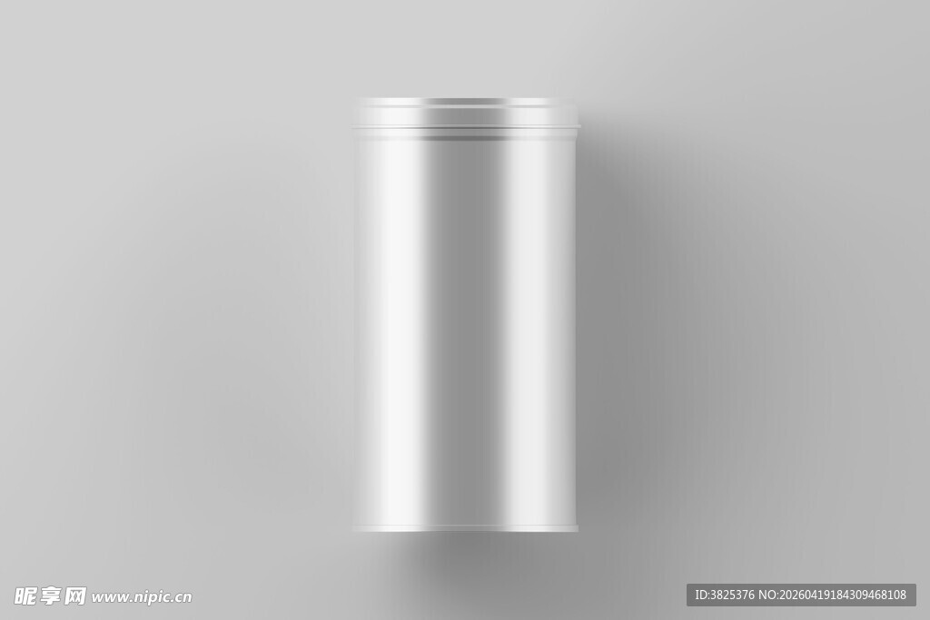铝罐包装圆柱形物体特写展示样机