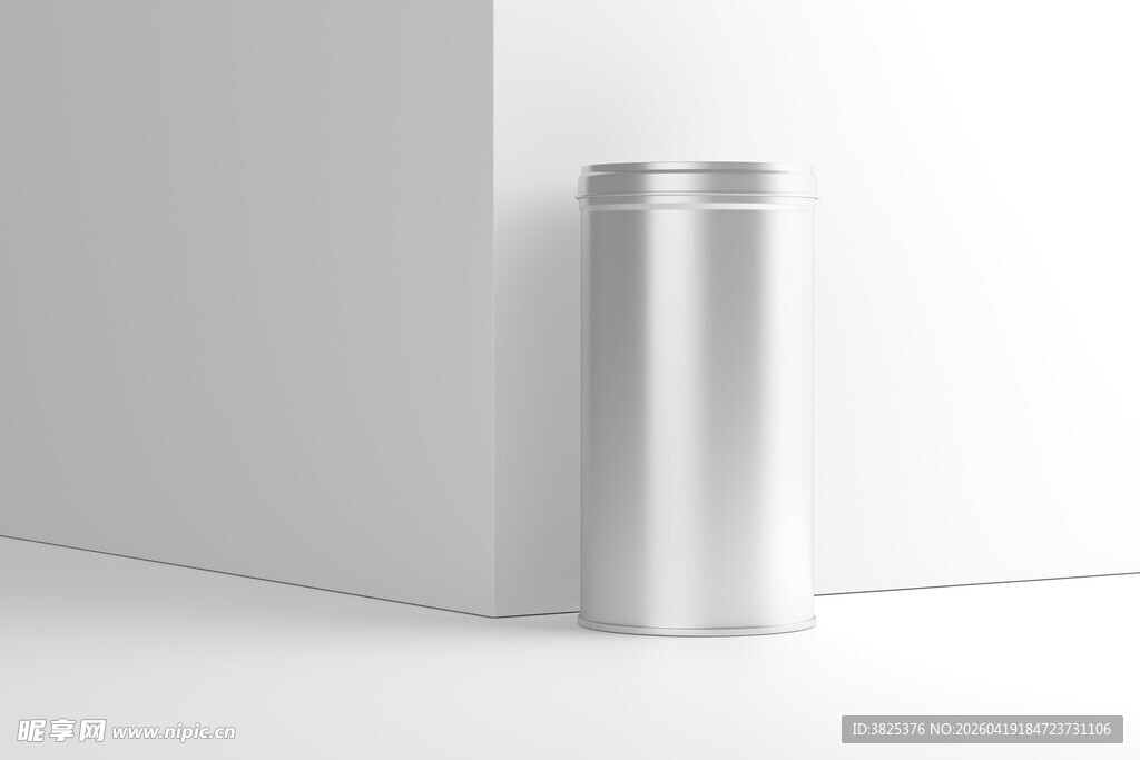 空白铝罐简约圆柱容器设计样机