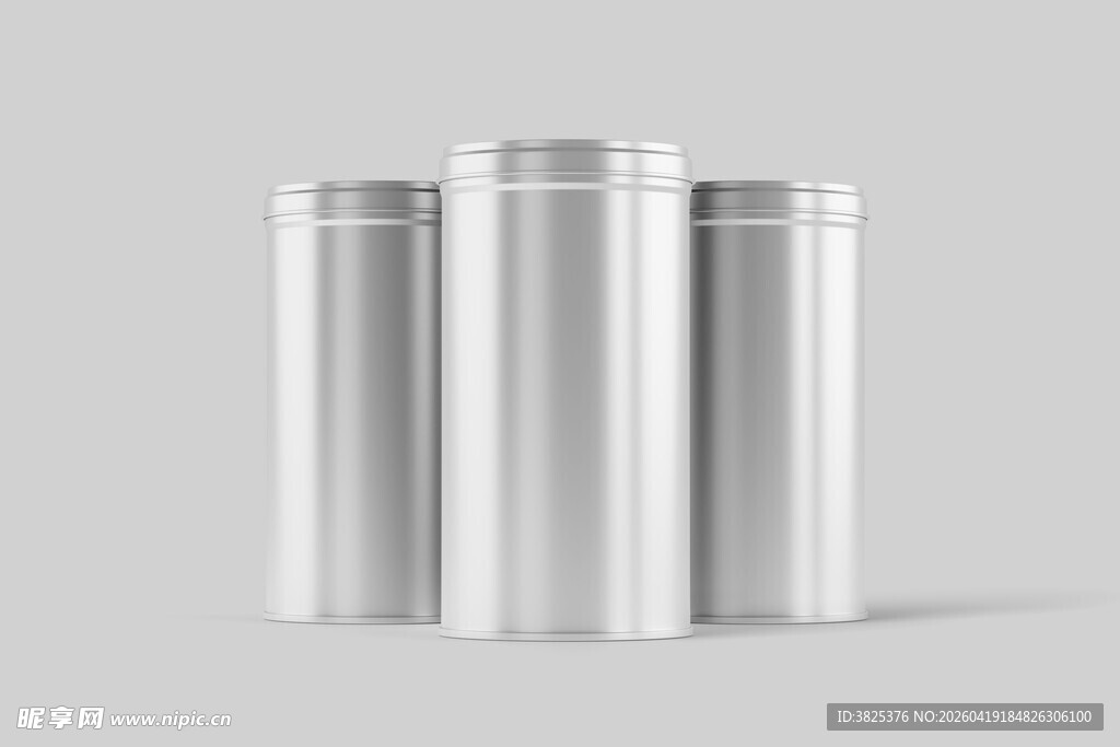 铝罐白色圆柱形金属容器展示样机