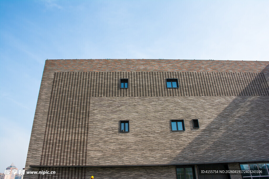 现代风格砖砌建筑外观