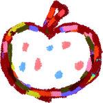 生日背景板 苹果造型 