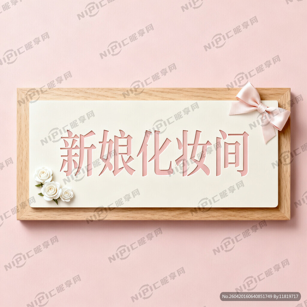 新娘化妆间门牌