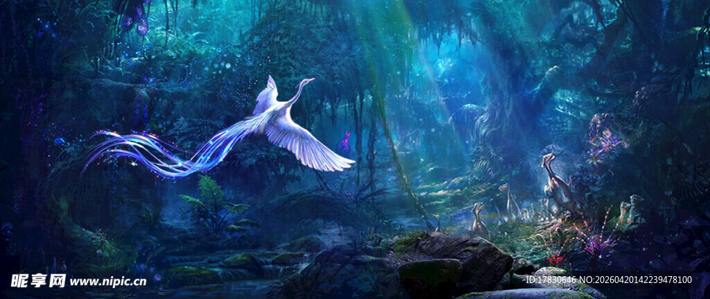 梦幻海底的灵动飞鱼