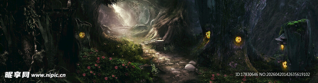 神秘洞穴内的微光景象