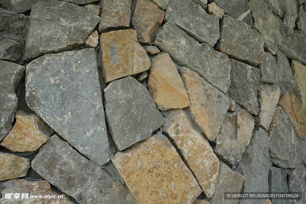 石块拼接墙面纹理