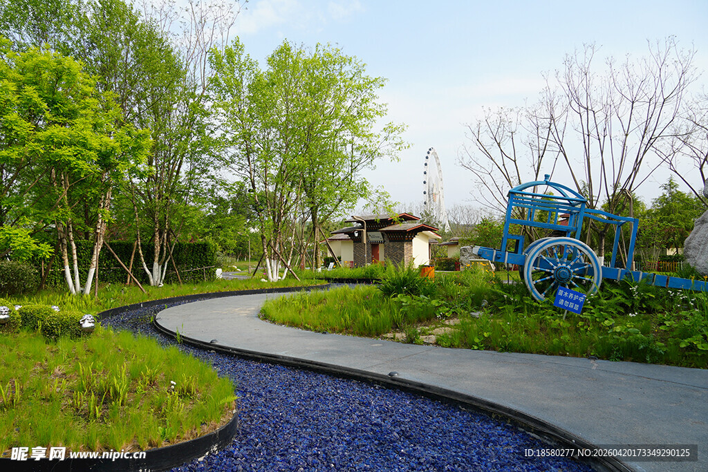 城市公园优美景观小径