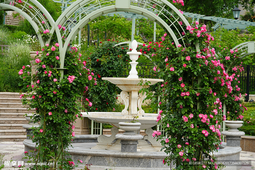 浪漫花园喷泉景观