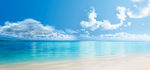 梦幻蓝色海滨风光