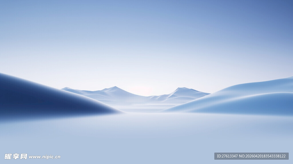 宁静山水间的缥缈景致