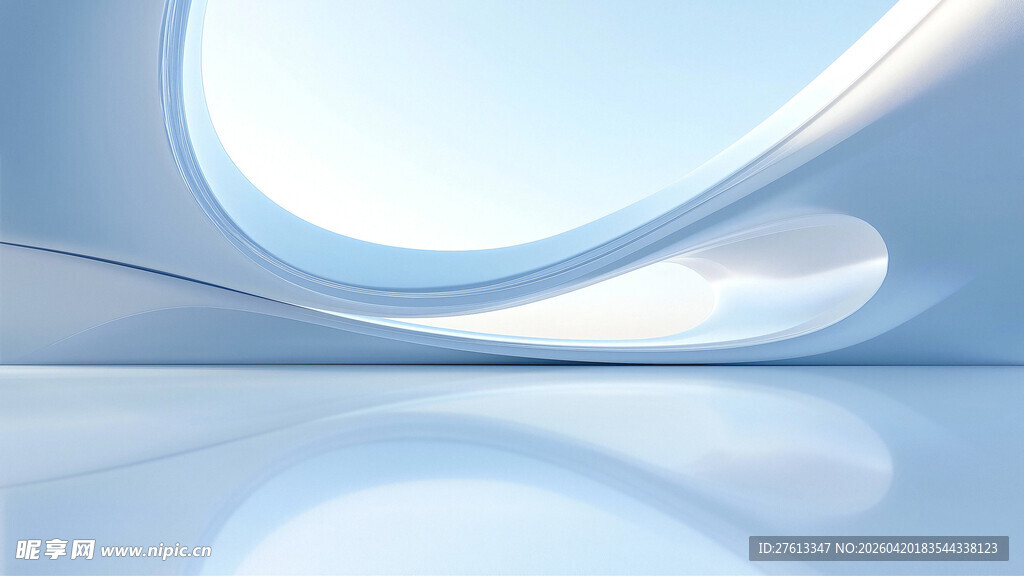 简约蓝色抽象空间背景