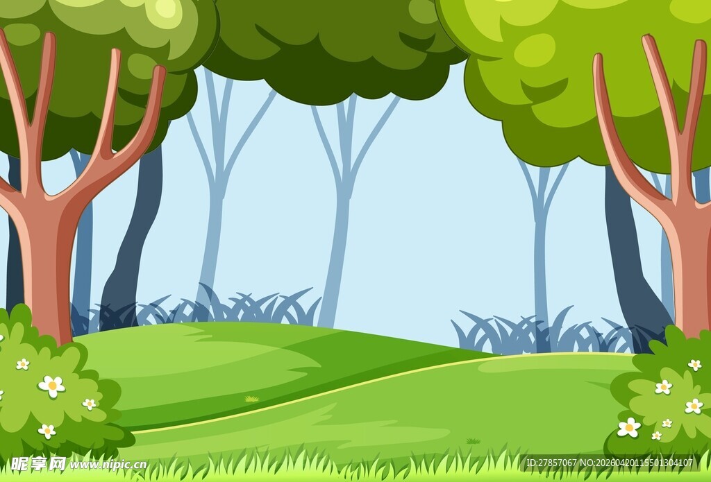 卡通森林背景