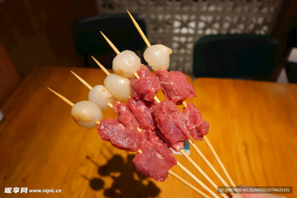  荔枝牛肉串