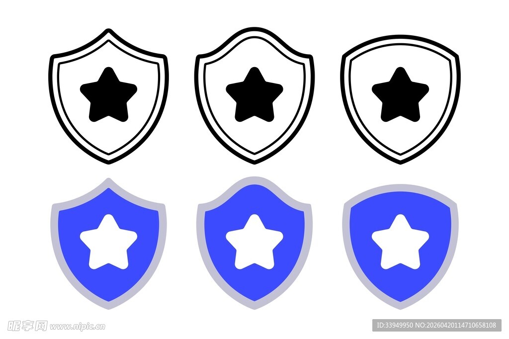 盾牌星星图案