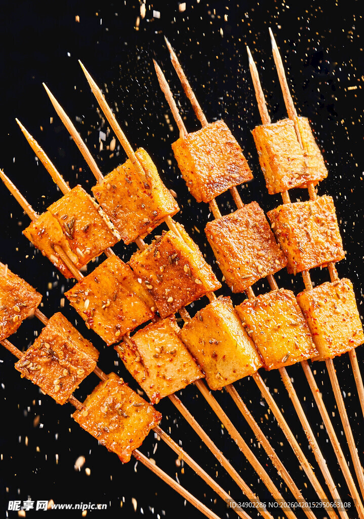 美味烤豆腐串