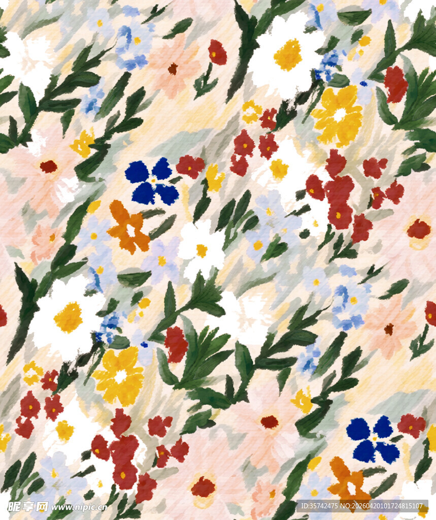 多彩花卉图案设计