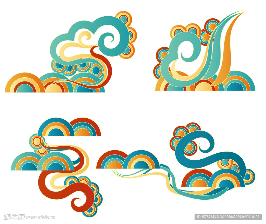 中式传统云纹图案设计