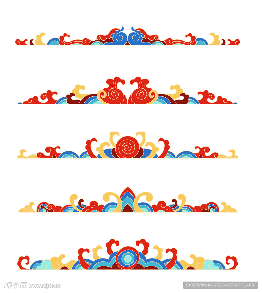 中式传统风格装饰花边图案