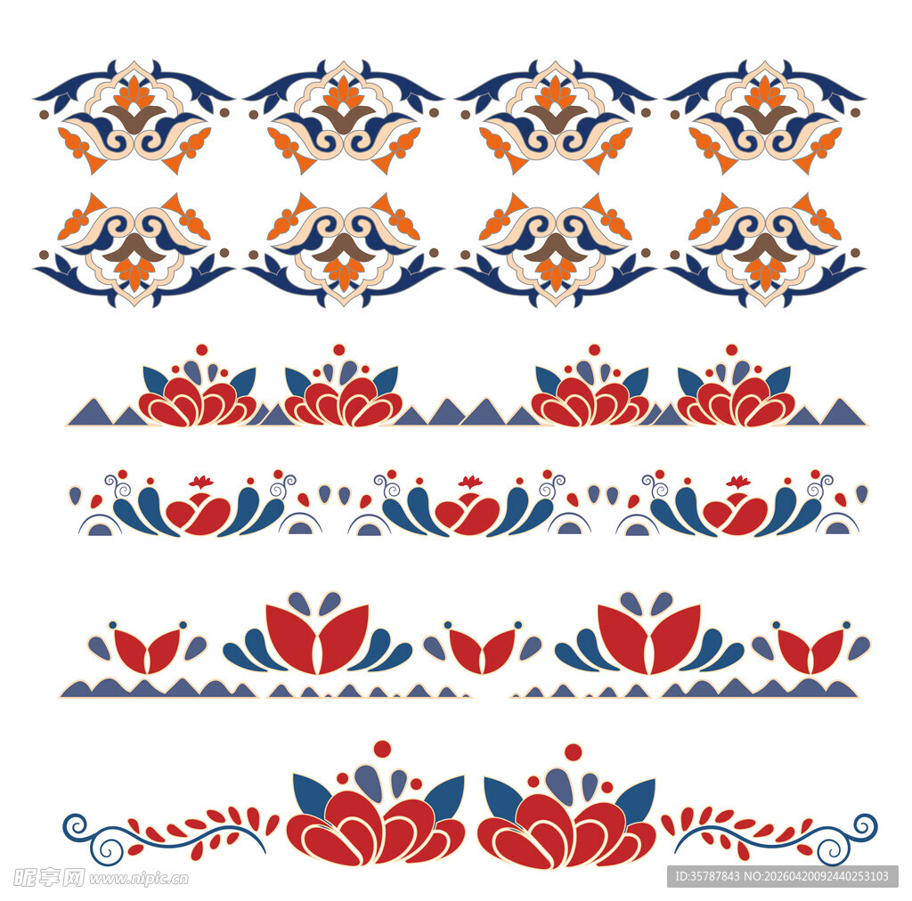 传统民族风花纹图案集