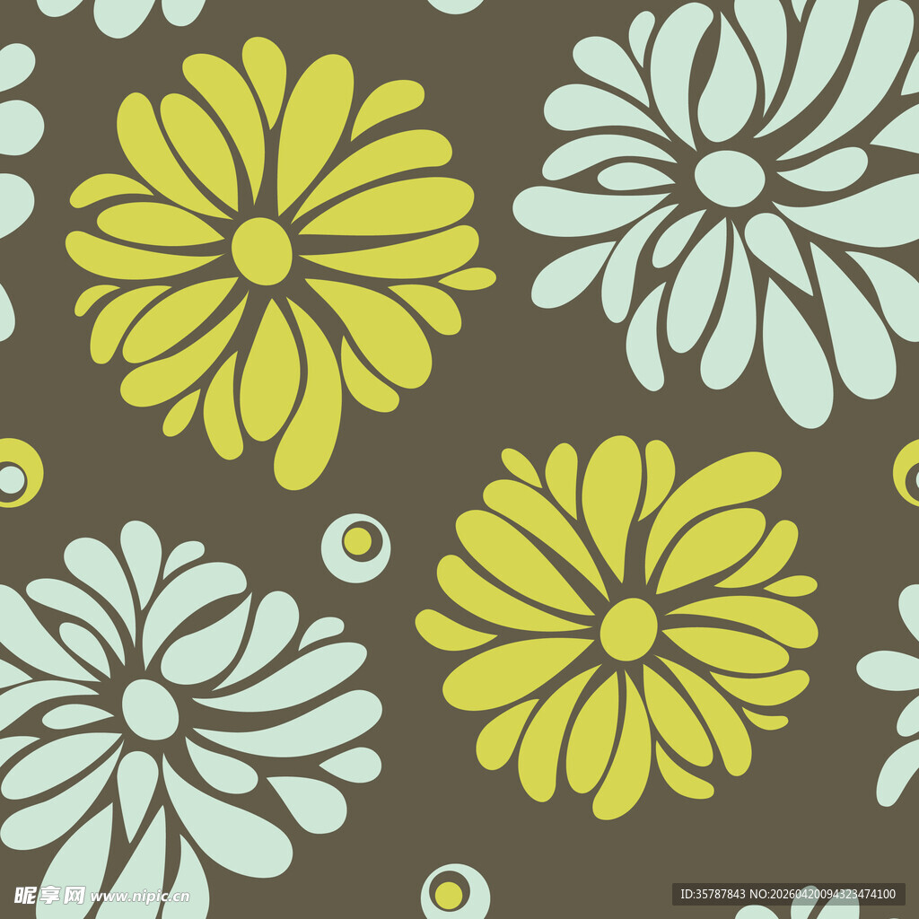 花卉图案背景清新淡雅