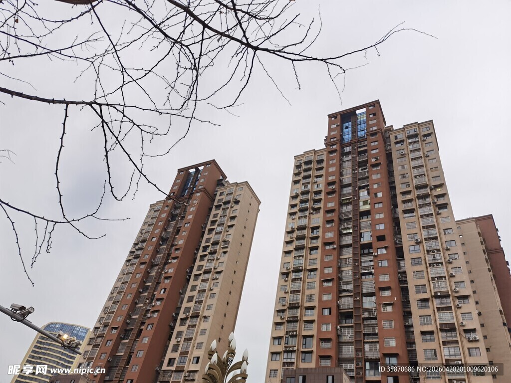 城市高层住宅楼景观