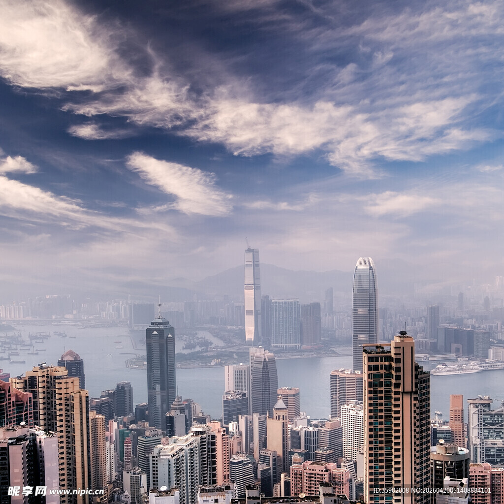 繁华都市天际线景观