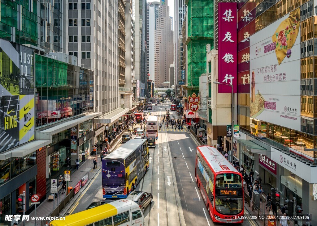 繁华都市街道景象