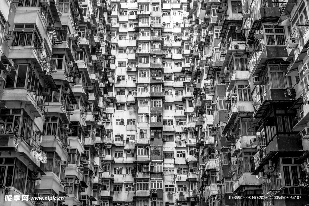 密集居民楼景象