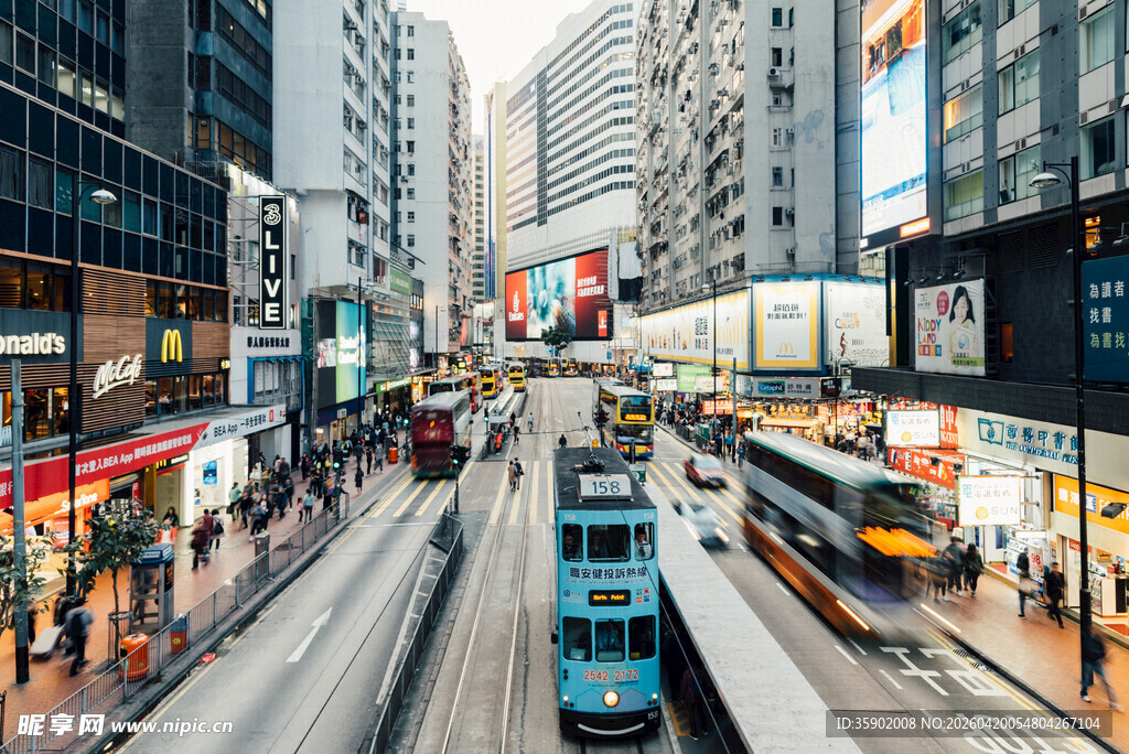 繁华都市街道景象