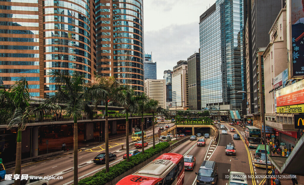 城市繁华街道景象