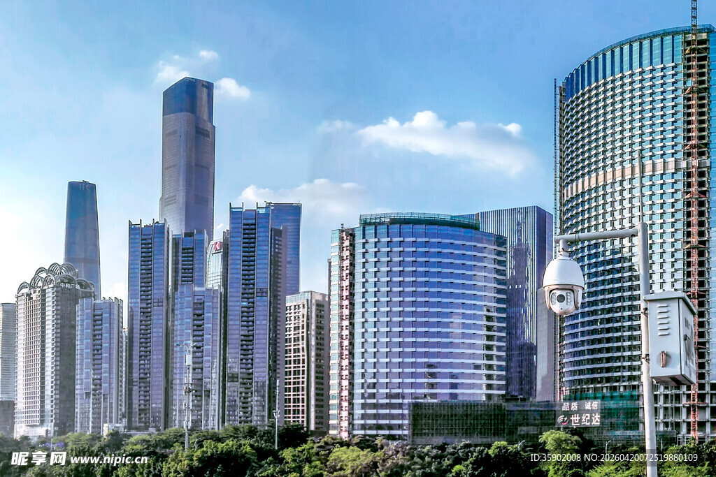 现代都市摩天大楼景观