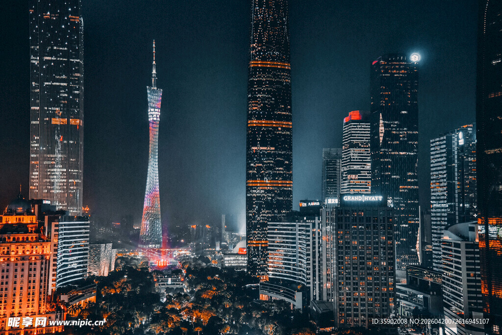 上海璀璨夜景都市风光