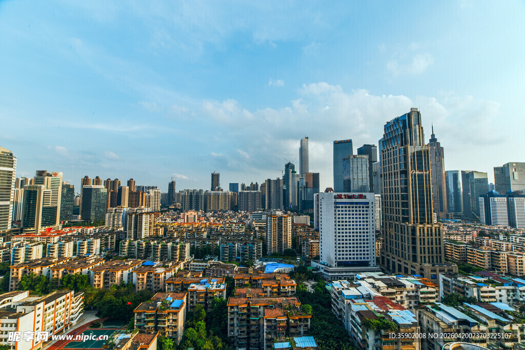 繁华都市天际线景观