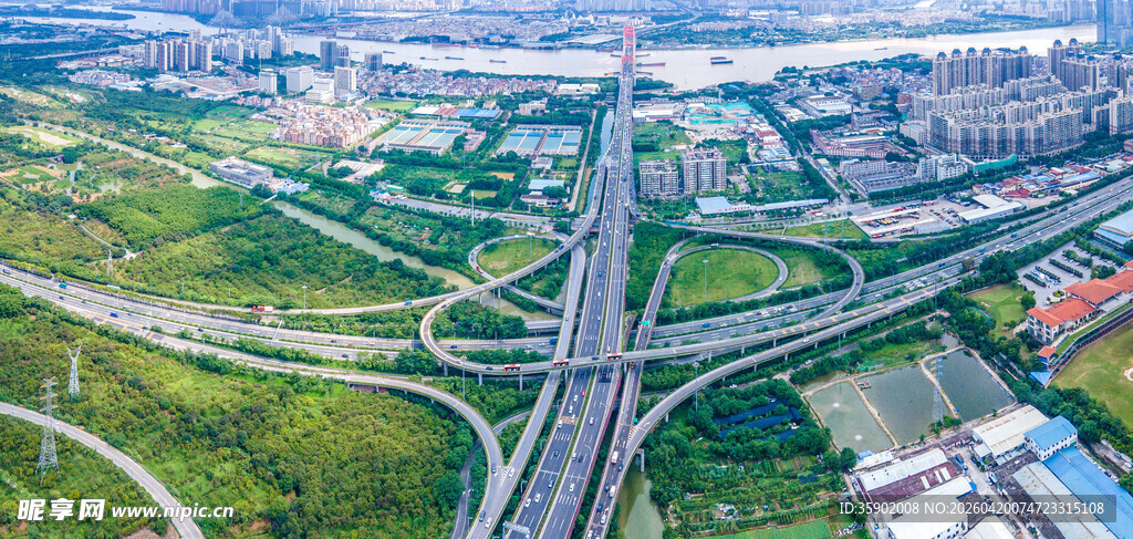 城市立体交通俯瞰景观