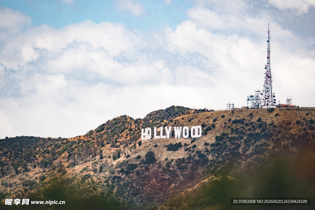 洛杉矶标志性好莱坞标志
