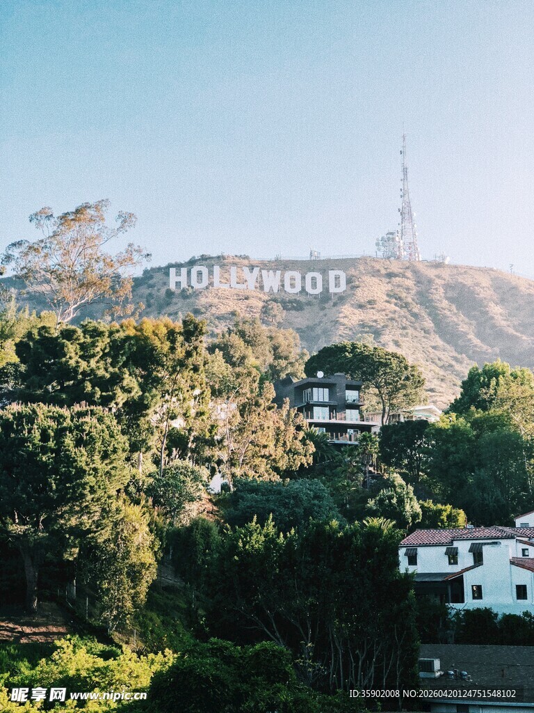 洛杉矶标志性好莱坞标志