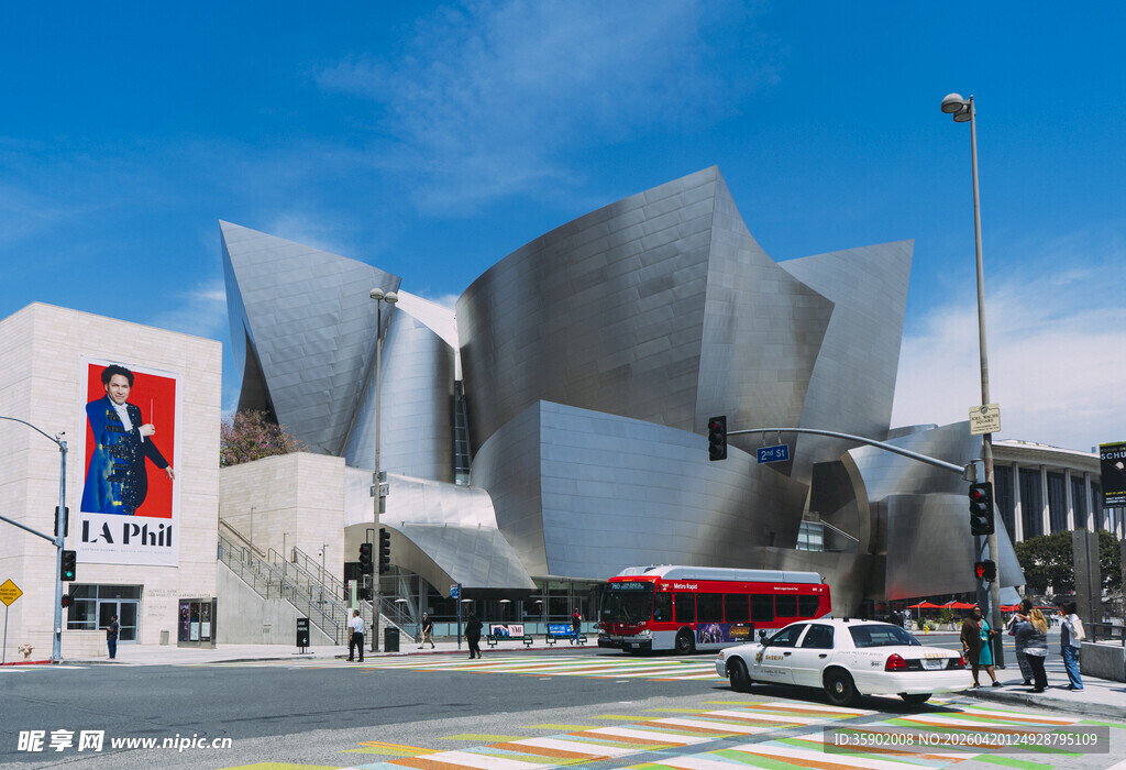 现代风格的华特迪士尼音乐厅