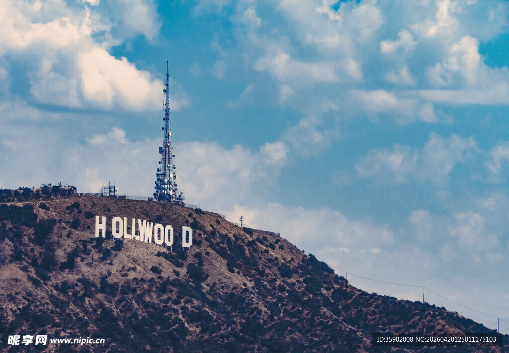 好莱坞标志性山顶景观