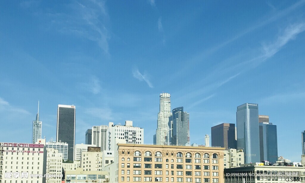 洛杉矶城市天际线景观