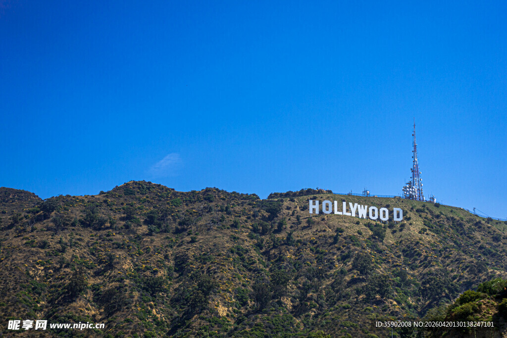 好莱坞标志性山景