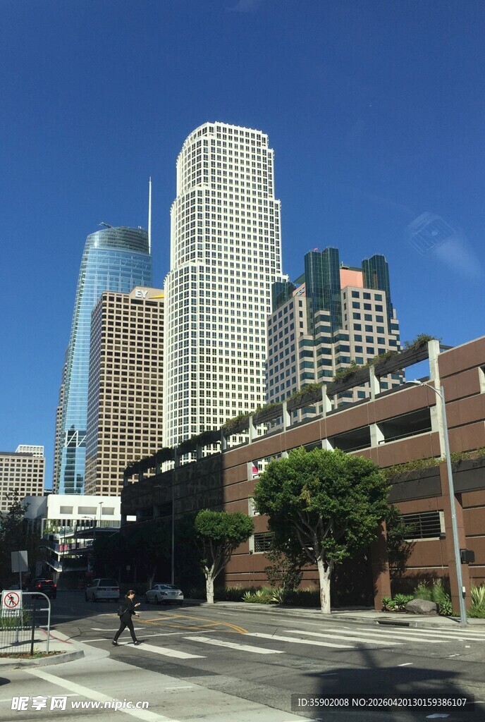 洛杉矶城市高楼街景
