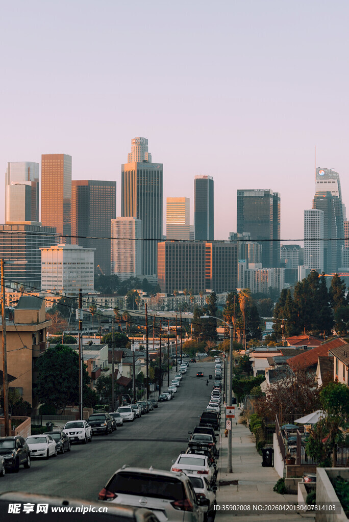 洛杉矶城市天际线景观