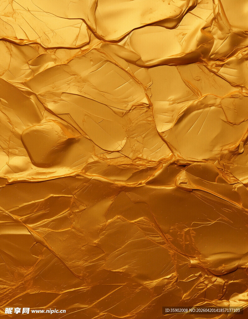 金色褶皱纹理背景图