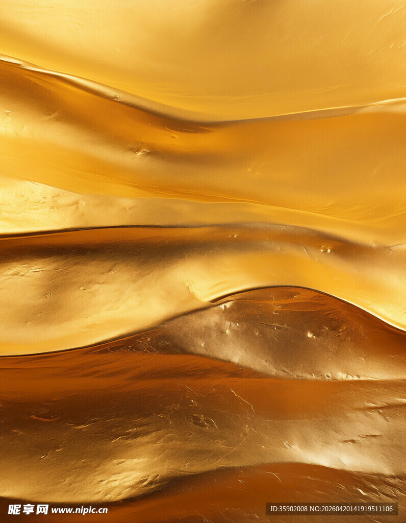 金色流动纹理抽象背景图