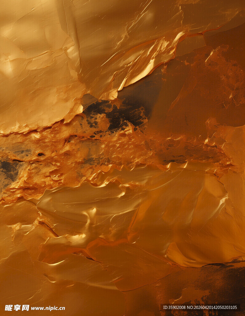 金色纹理抽象艺术画面