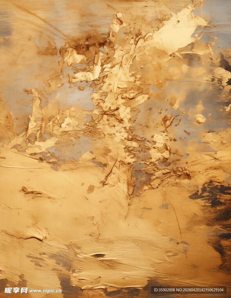 抽象棕黄色调油画纹理